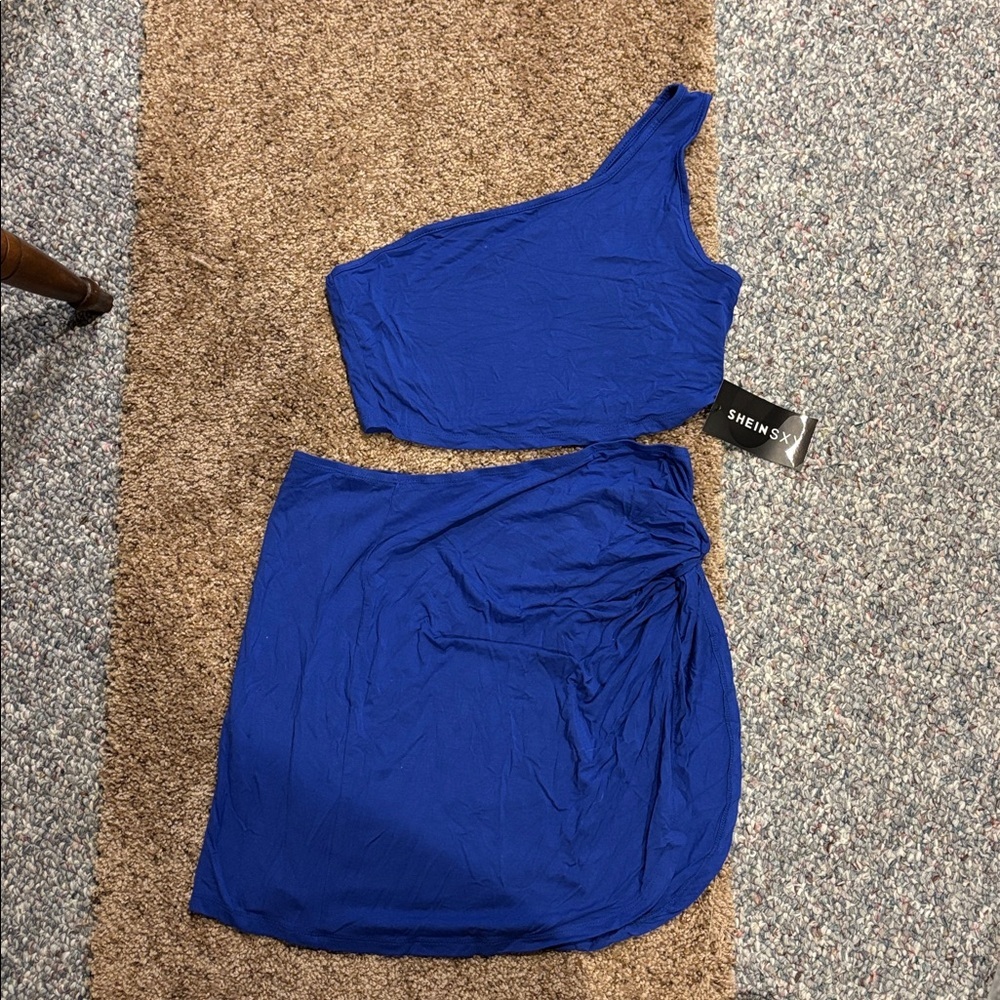 SHEIN SXY One Shoulder Top & Twist Skirt Set - Picture 5 of 5